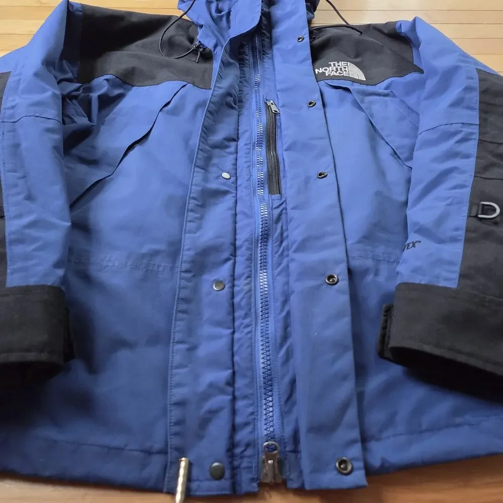 The North Face Men’s Large GORE‑TEX Waterproof Hooded Shell Jacket Blue Black